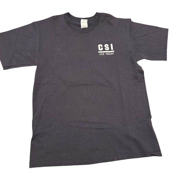 Anvil Other - Vintage CSI Crime Scene Investigation Las Vegas Unit T-Shirt Navy Size Medium‎